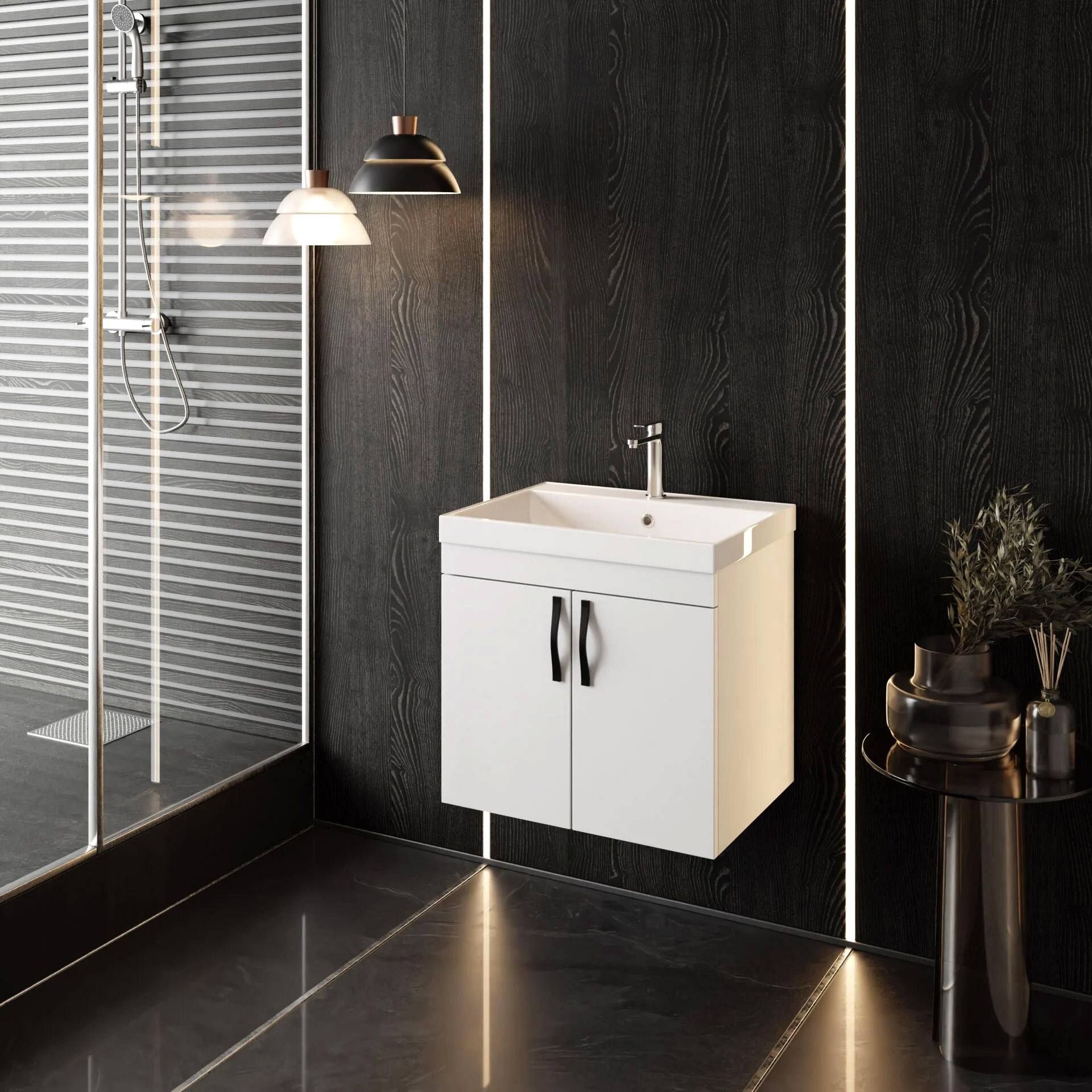 Karen Banyo Ege 60 CM Lavabolu Alt Banyo Dolabı - Mekan Kapı 