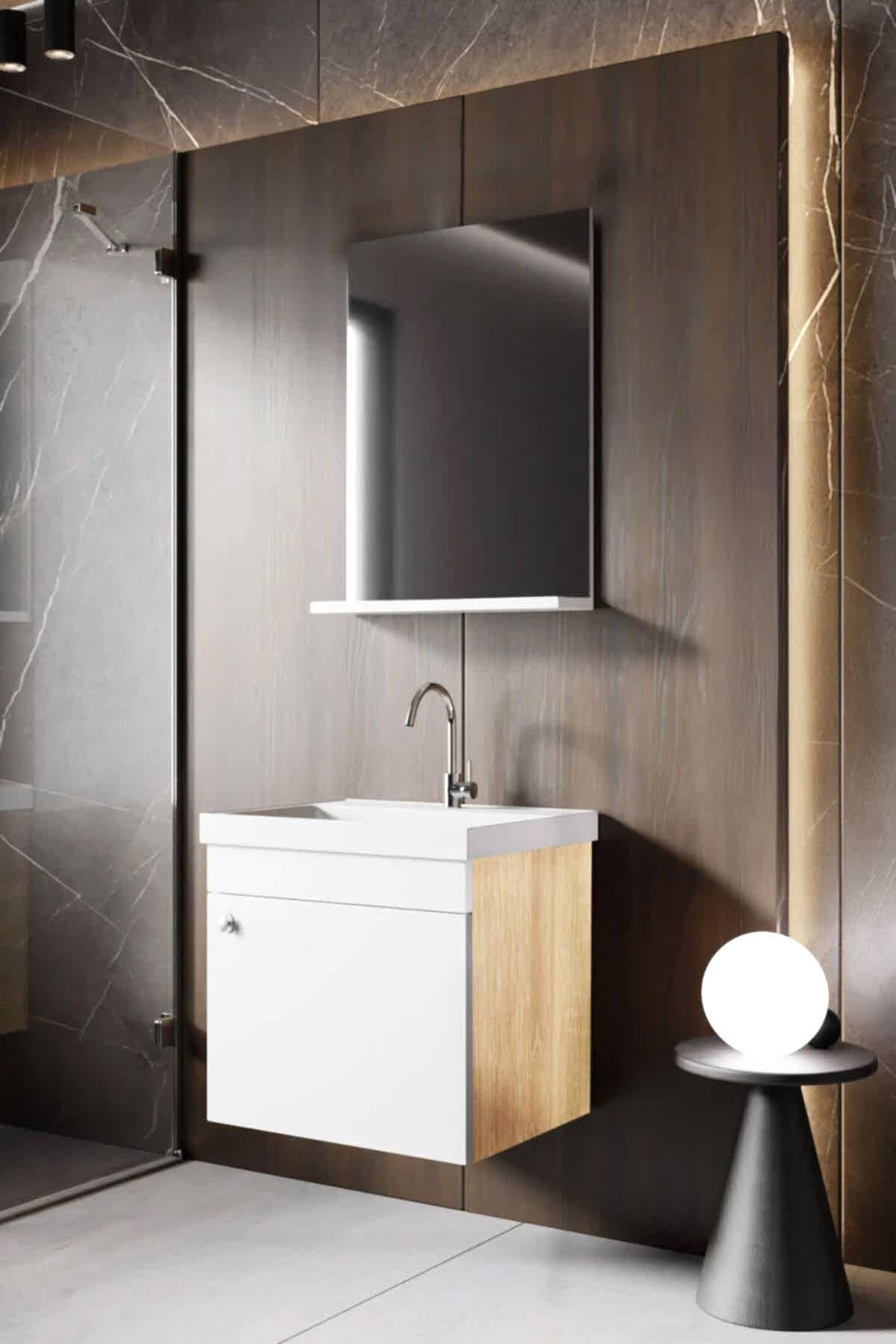 Karen Banyo Milano 50 CM Lavabolu Banyo Dolabı - Mekan Kapı 