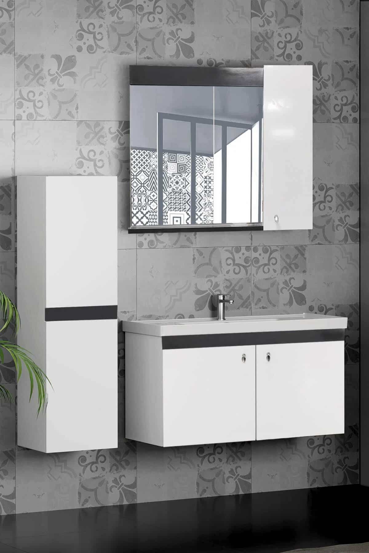 Karen Banyo New Bahar 80 CM Banyo Dolabı - Mekan Kapı 